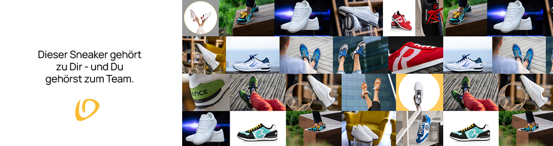Sneaker mit Firmenlogo